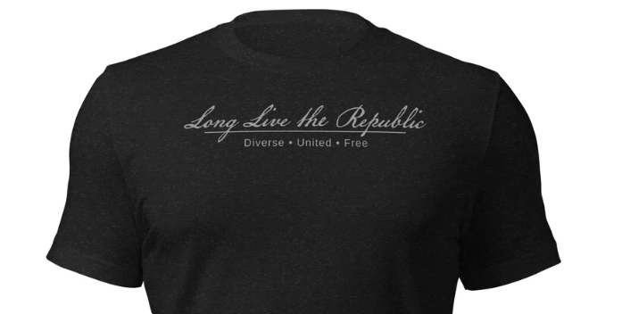 T-shirt with Long Live the Republic brand
